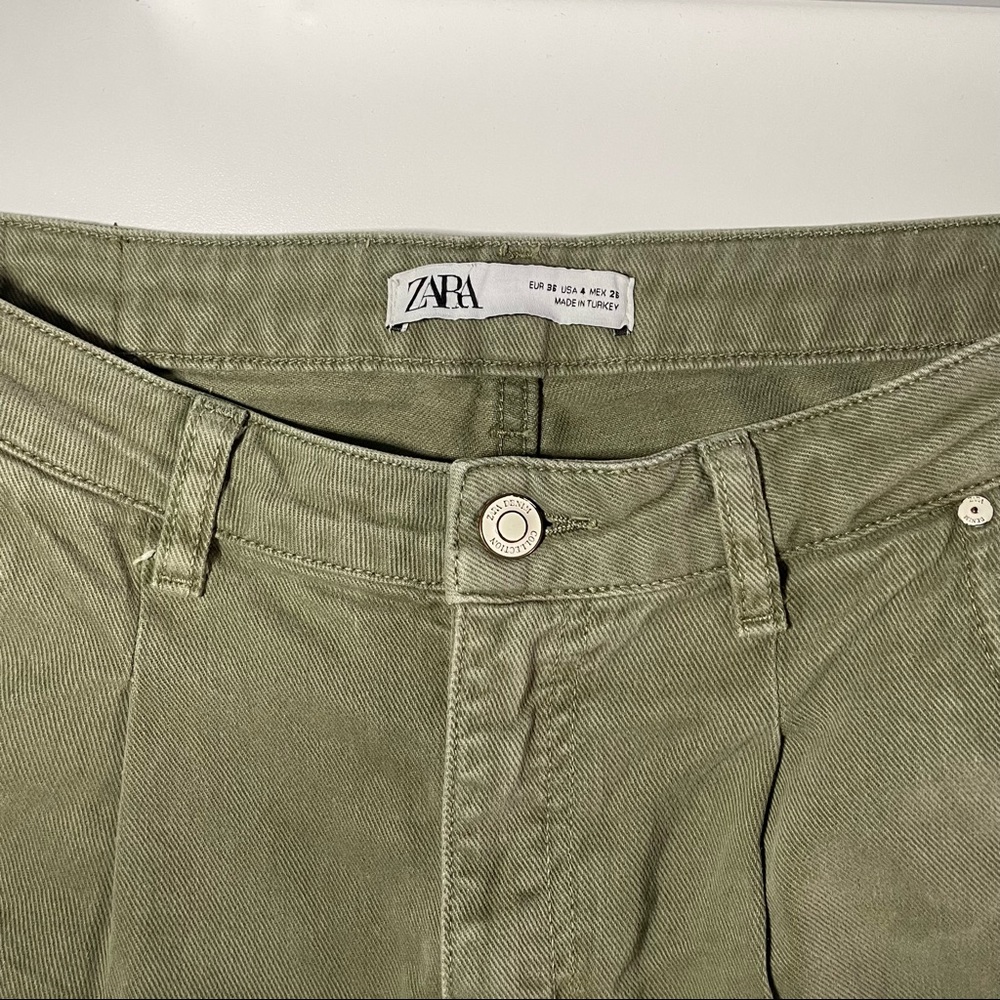 Zara khaki green cargo pants